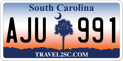SC license plate AJU991