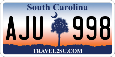 SC license plate AJU998