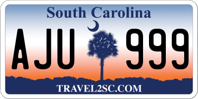 SC license plate AJU999