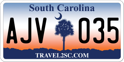 SC license plate AJV035