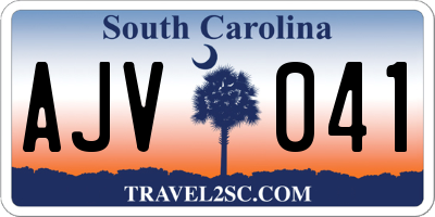 SC license plate AJV041