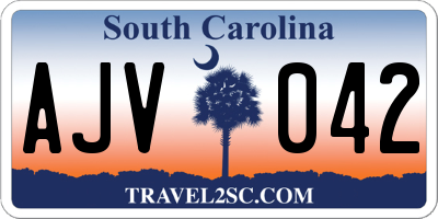 SC license plate AJV042