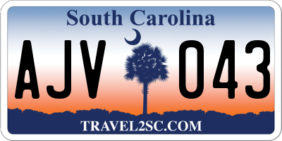 SC license plate AJV043
