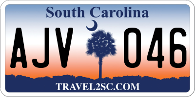 SC license plate AJV046