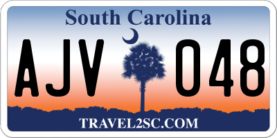 SC license plate AJV048
