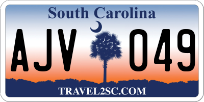 SC license plate AJV049