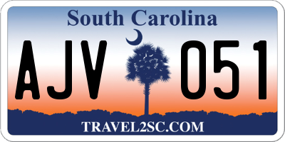 SC license plate AJV051