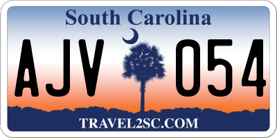 SC license plate AJV054