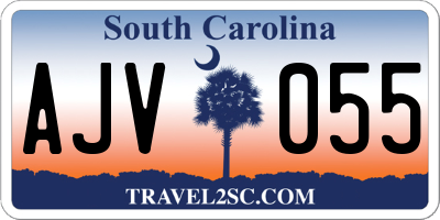 SC license plate AJV055