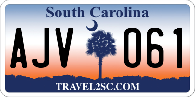 SC license plate AJV061