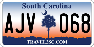 SC license plate AJV068