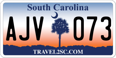 SC license plate AJV073