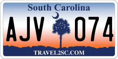 SC license plate AJV074