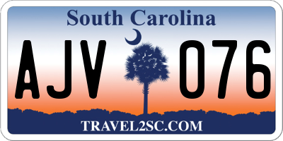 SC license plate AJV076