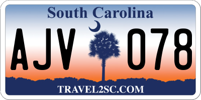 SC license plate AJV078