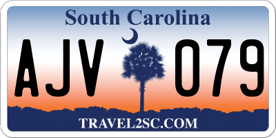 SC license plate AJV079