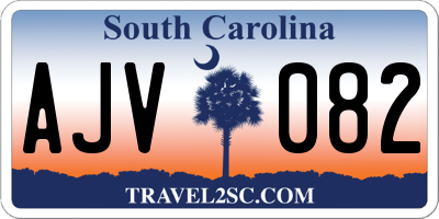 SC license plate AJV082