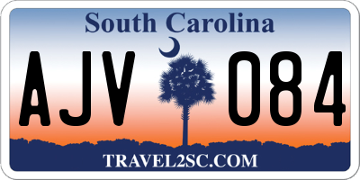 SC license plate AJV084