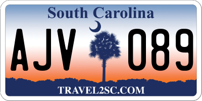 SC license plate AJV089