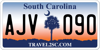 SC license plate AJV090