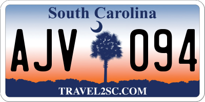 SC license plate AJV094