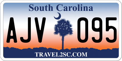 SC license plate AJV095