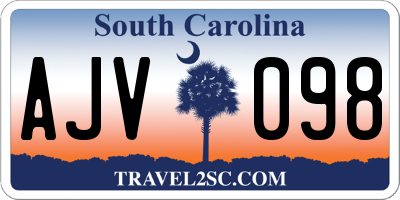 SC license plate AJV098