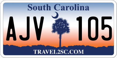 SC license plate AJV105