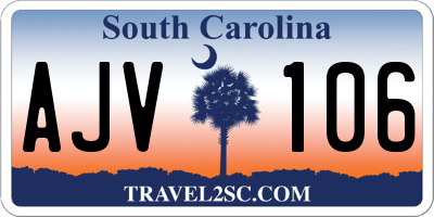 SC license plate AJV106