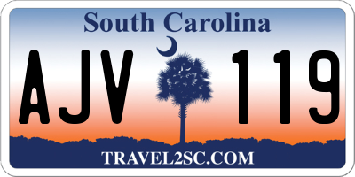 SC license plate AJV119