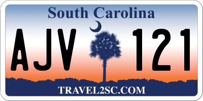 SC license plate AJV121