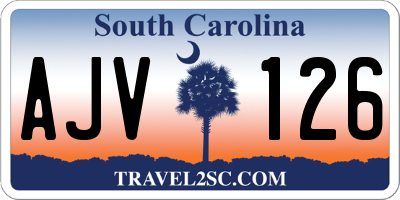 SC license plate AJV126