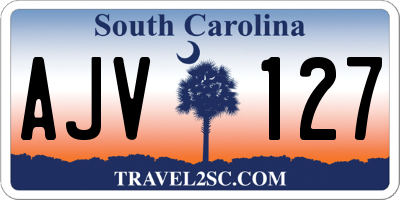 SC license plate AJV127