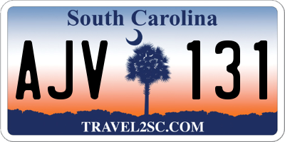 SC license plate AJV131