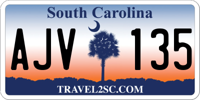 SC license plate AJV135