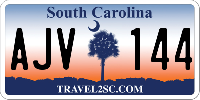 SC license plate AJV144