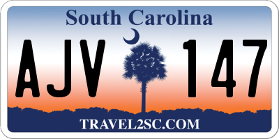 SC license plate AJV147