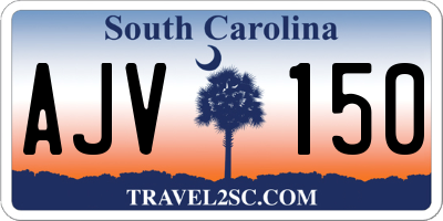 SC license plate AJV150