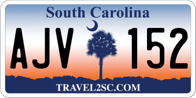 SC license plate AJV152