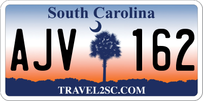SC license plate AJV162