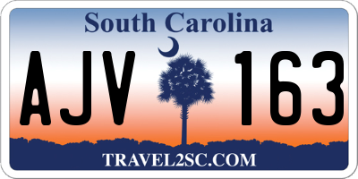 SC license plate AJV163