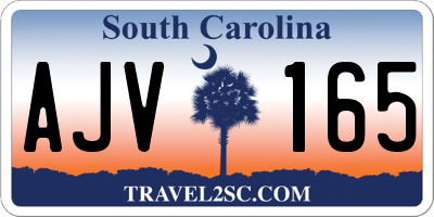 SC license plate AJV165