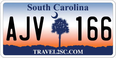SC license plate AJV166