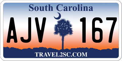 SC license plate AJV167