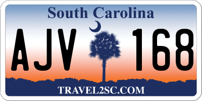 SC license plate AJV168