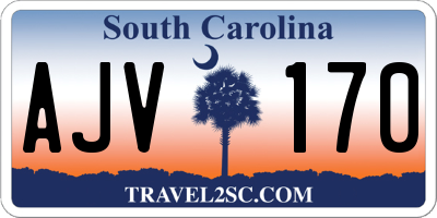 SC license plate AJV170