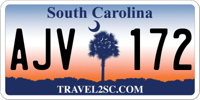 SC license plate AJV172
