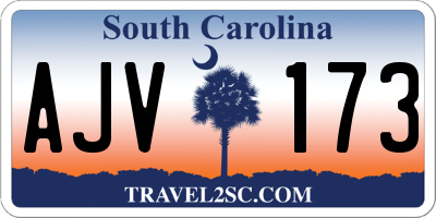 SC license plate AJV173