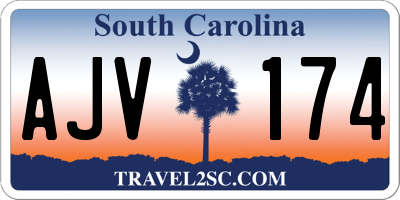 SC license plate AJV174