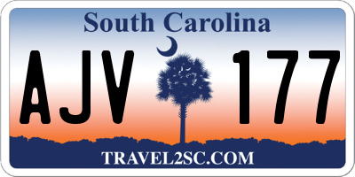 SC license plate AJV177